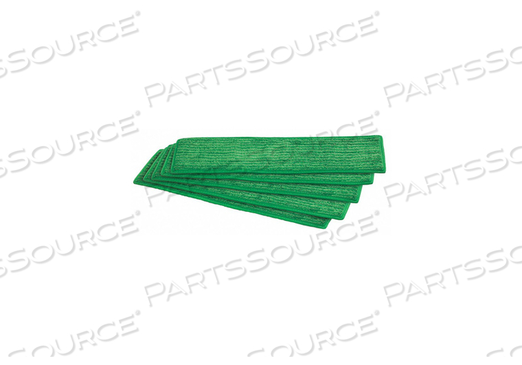MOP FLAT 18 IN X 5 IN GREEN PK5 by Perfect Clean