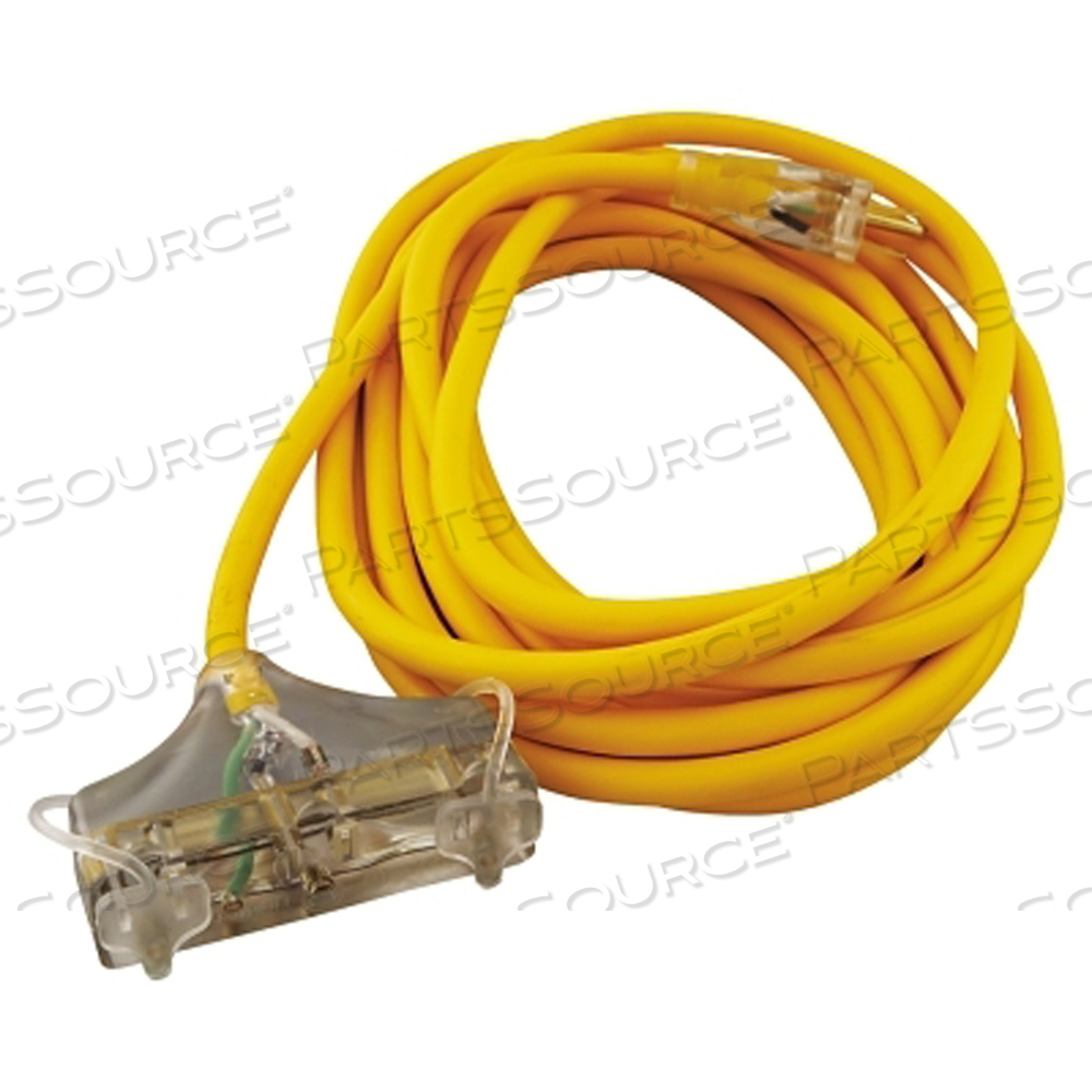 TRI-SOURCE POLAR/SOLAR PLUS MULTIPLE OUTLET CORD, 25 FT, 3 OUTLETS, YELLOW by Southwire Company, LLC