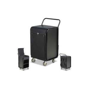 ALUMINUM IN ROOM HOUSEKEEPING CART, BLACK by Forbes Industries