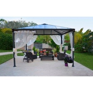 PALERMO HG9152 3600 GAZEBO 12'L X 12'W GRAY/BRONZE by Poly-Tex, Inc