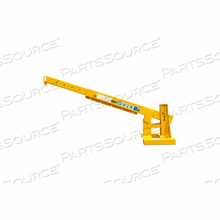 PIVOT BOOM FORKLIFT JIB-LIFT CRANE - 6000 LB. CAPACITY - 36" ON-CENTER FORK POCKETS by Contrx Industries Inc PIVOT BOOM FORKLIFT JIB-LIFT CRANE - 6000 LB. CAPACITY - 36" ON-CENTER FORK POCKETS by Contrx Industries Inc