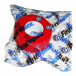 FIRST VOICE 1" X 5 YARDS SELF ADHESIVE BANDAGE, NON-LATEX, TRUE RED, PACK OF 20 by First Voice