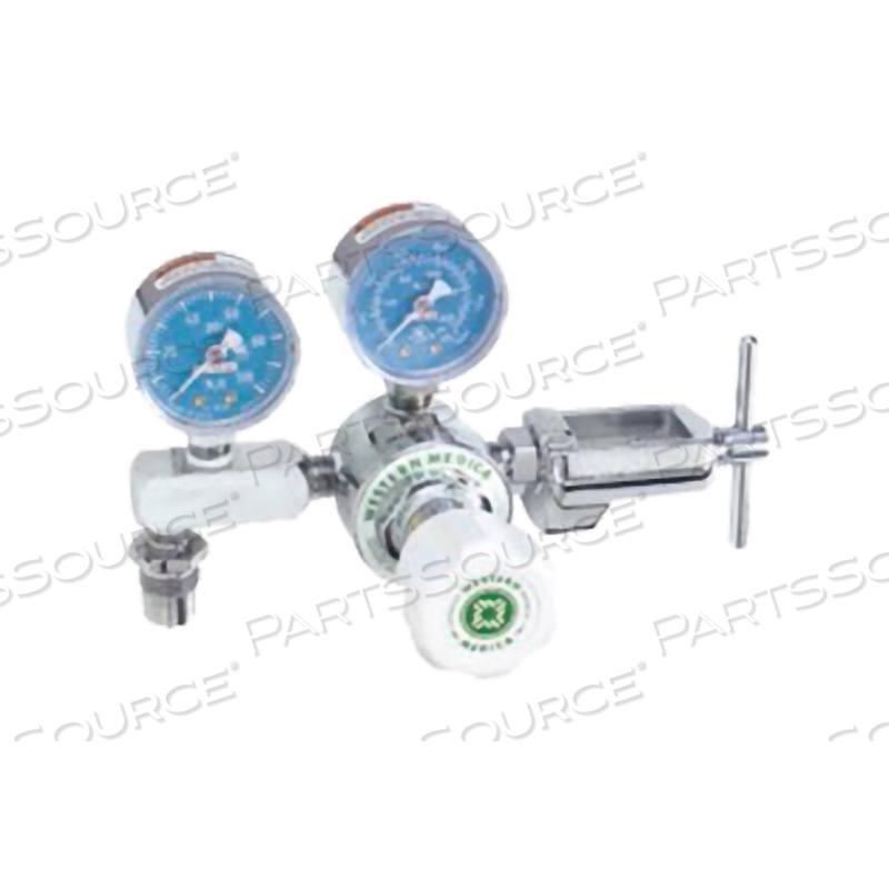 ADJUSTABLE SINGLE STAGE REGULATOR, CGA 973 YOKE, 0 TO 100 PSI DELIVERY, 3000 PSI INLET, MEETS FDA, ISO 9001, 2 IN DIA by Western Enterprises ADJUSTABLE SINGLE STAGE REGULATOR, CGA 973 YOKE, 0 TO 100 PSI DELIVERY, 3000 PSI INLET, MEETS FDA, ISO 9001, 2 IN DIA by Western Enterprises