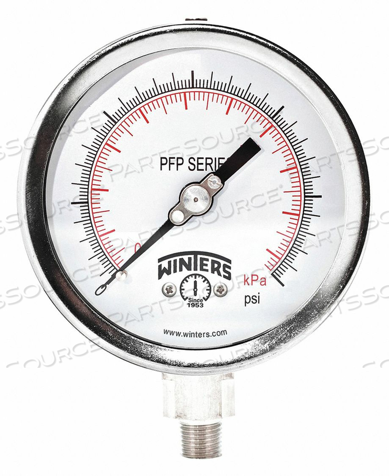 GAUGE 4 DIAL SIZE MNPT CONNECTION by Winters Instruments