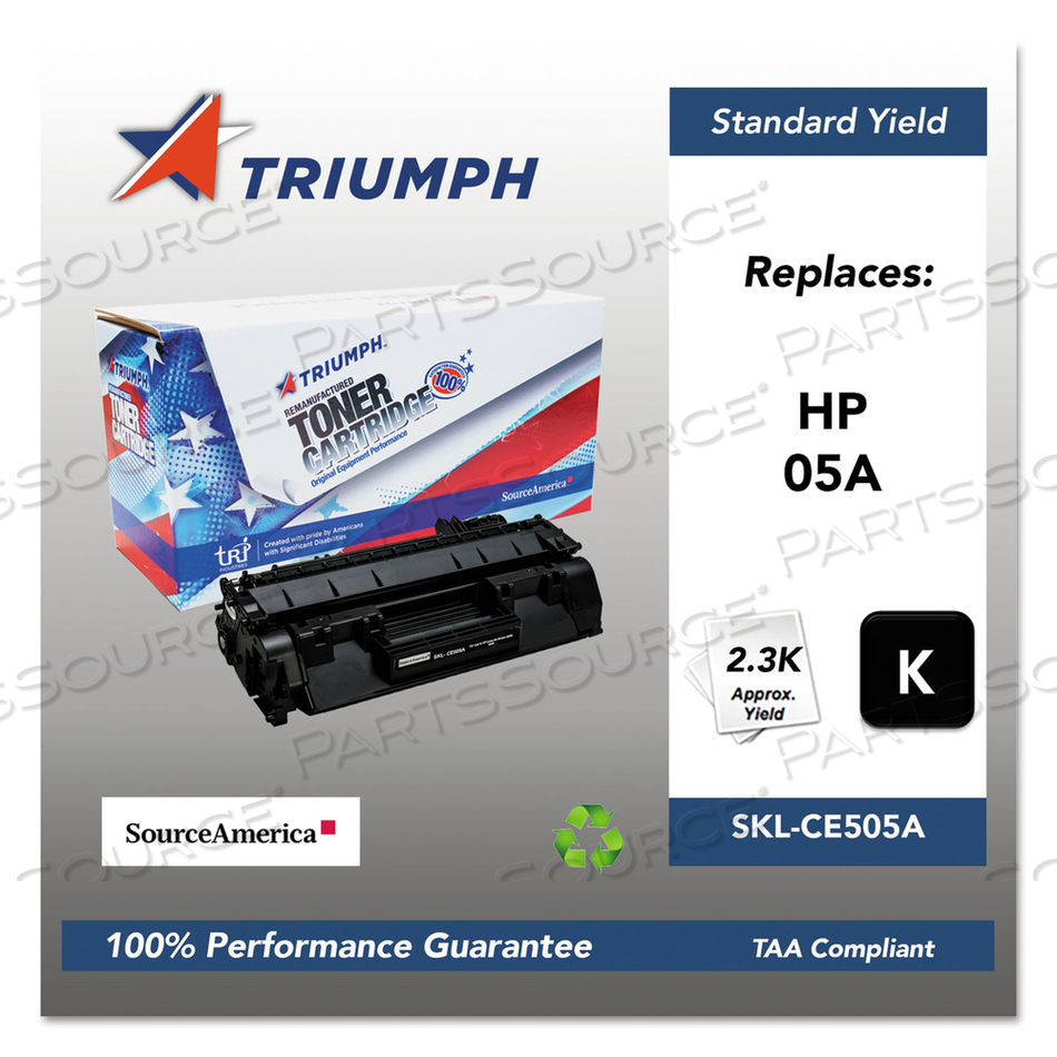 751000NSH0966 REMANUFACTURED CE505A (05A) TONER, 2,300 PAGE-YIELD, BLACK by Triumph