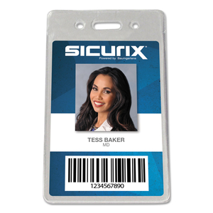 SICURIX PROXIMITY BADGE HOLDER, VERTICAL, 2 1/2W X 4 1/2H, CLEAR, 50/PACK by Sicurix