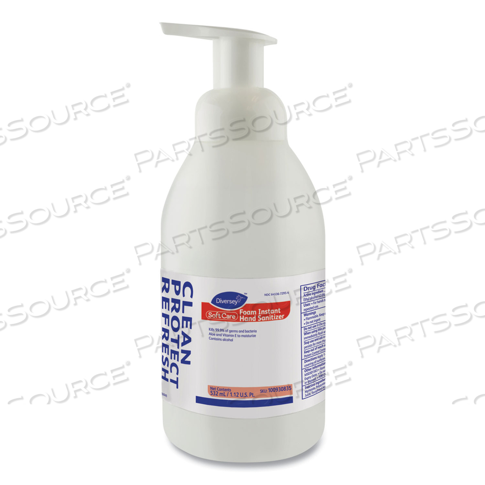 SOFT CARE INSTANT FOAM HAND SANITIZER, 532 ML PUMP BOTTLE, ALCOHOL SCENT by Diversey SOFT CARE INSTANT FOAM HAND SANITIZER, 532 ML PUMP BOTTLE, ALCOHOL SCENT by Diversey
