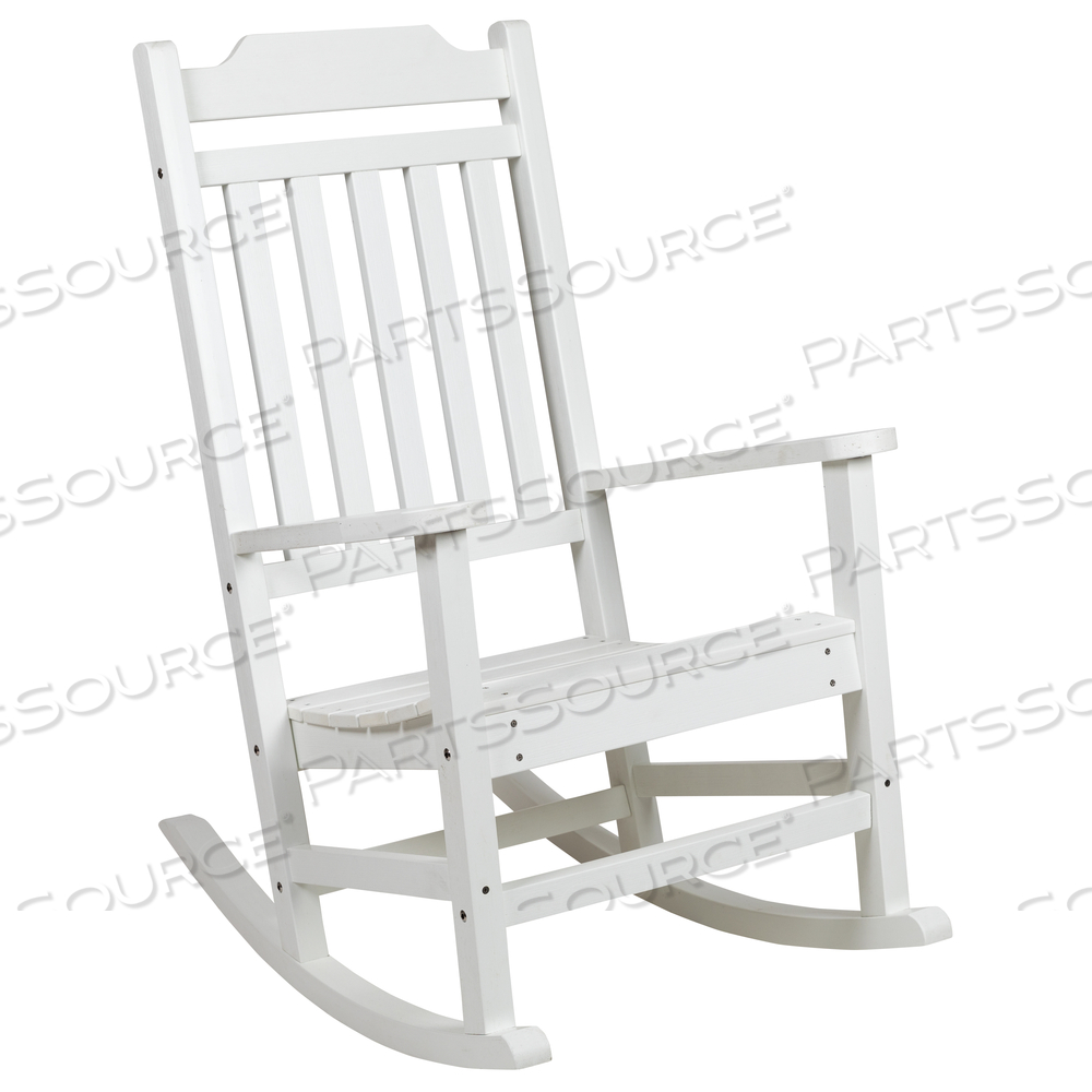 WINSTON ALL-WEATHER POLY RESIN ROCKING CHAIR IN WHITE by Flash Furniture WINSTON ALL-WEATHER POLY RESIN ROCKING CHAIR IN WHITE by Flash Furniture