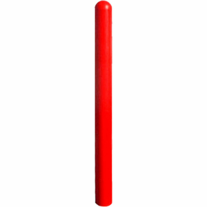 SMOOTH BOLLARD POST SLEEVE, 3" HDPE DOME TOP, RED by Ideal Shield