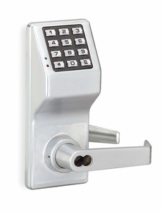 ELECTRONIC LOCK BRUSHED CHROME 12 BUTTON by Locdown