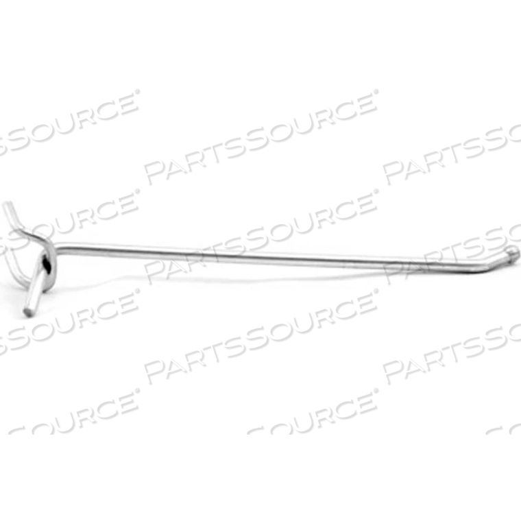 10" PEG HOOK, BALL TIP, BRIGHT SILVER (PACK OF 10) by Vulcan Industries