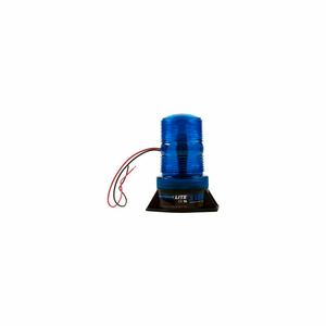 METEORLITE 5 HIGH-PROFILE STROBE LIGHT - 12-80 VOLTS - PERMANENT MOUNT - BLUE by TVH Parts