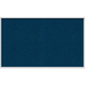 3' X 5' BULLETIN BOARD - NAVY VINYL SURFACE - SILVER FRAME by Ghent