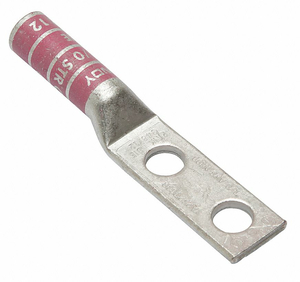 TWO HOLE LUG COMPRESS CONNECTOR 1/0 AWG by Burndy