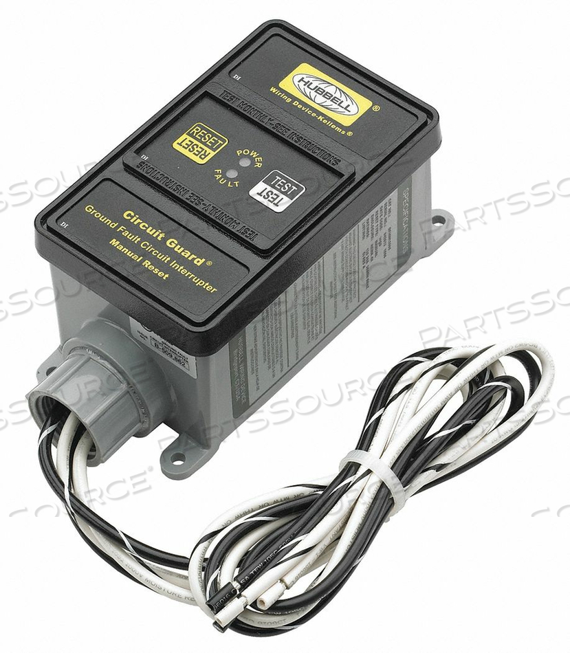 GFCI HARD WIRED 3 PH 250V 30A BLACK by Hubbell Incorporated, Wiring Device-Kellums GFCI HARD WIRED 3 PH 250V 30A BLACK by Hubbell Incorporated, Wiring Device-Kellums