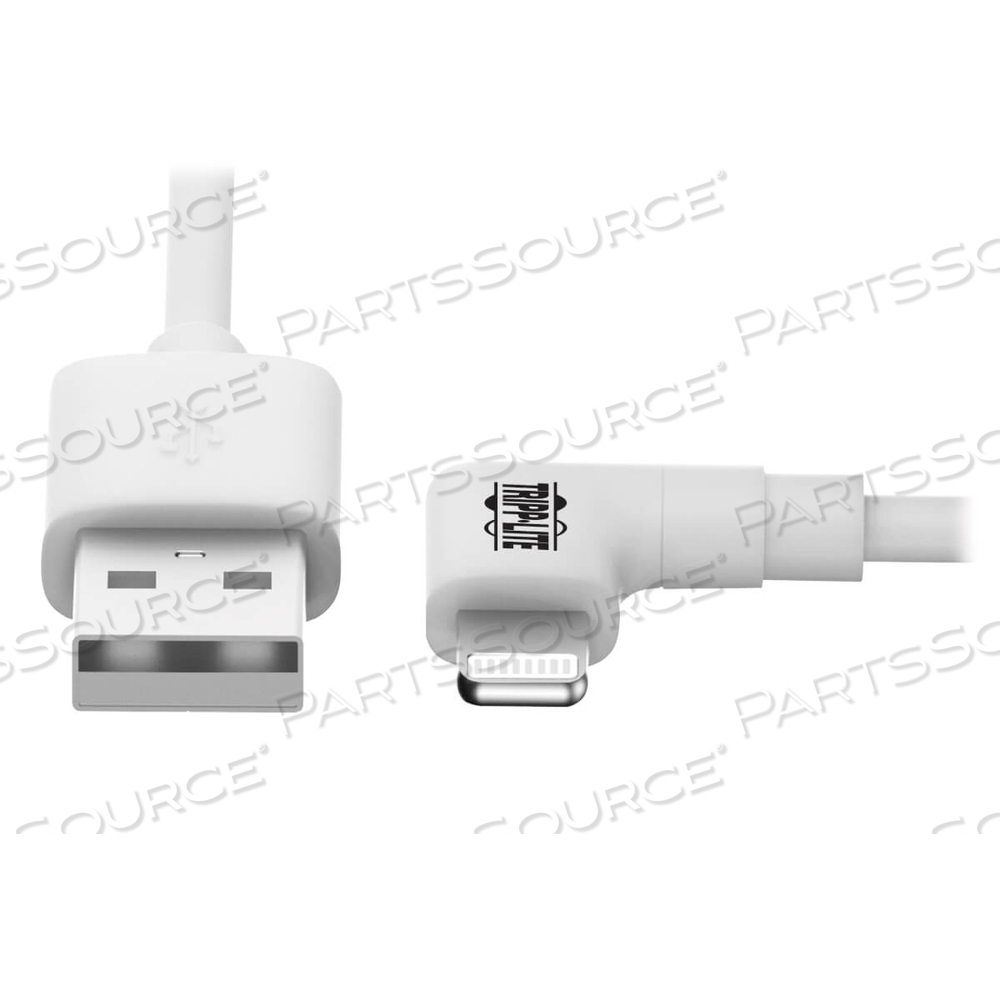 LIGHTNING TO USB SYNC CHARGE RIGHT-ANGLE IPHONE IPAD WHITE 3FT by Tripp Lite LIGHTNING TO USB SYNC CHARGE RIGHT-ANGLE IPHONE IPAD WHITE 3FT by Tripp Lite