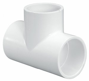 TEE, 3/4 IN X 3/4 IN X 3/4 IN FITTING PIPE SIZE, SCHEDULE 40, 480 PSI, WHITE, PVC, POTABLE WATER by Lasco TEE, 3/4 IN X 3/4 IN X 3/4 IN FITTING PIPE SIZE, SCHEDULE 40, 480 PSI, WHITE, PVC, POTABLE WATER by Lasco