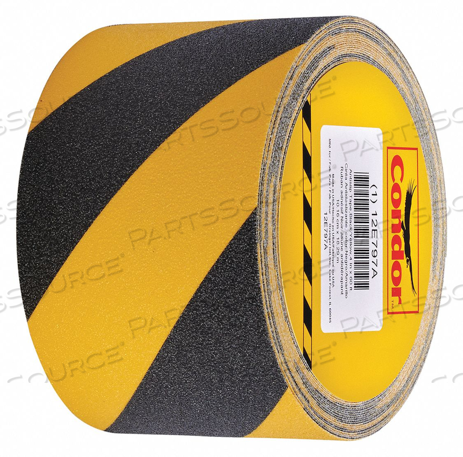 ANTI-SLIP TAPE BLACK/YELLOW 4 W 60 GRIT by Condor