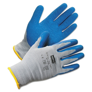 DURO TASK SUPPORTED NATURAL RUBBER GLOVES, SIZE 9, BLUE/GRAY by North Safety