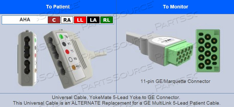 5 LEAD 10 FT UNIVERSAL CABLE 