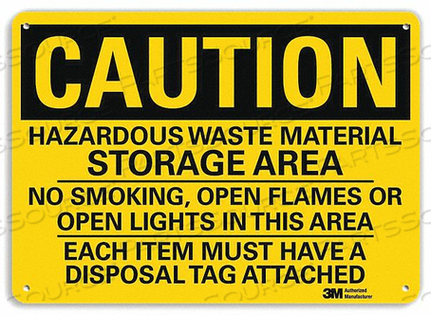 NO SMOKING SIGN HAZARDOUS WASTE STORAGE by Lyle Signs Inc.