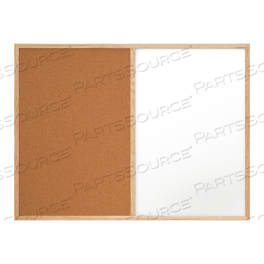 COMBINATION DRY ERASE/CORK BOARD, 4' X 3', BROWN/WHITE, 1/EACH by BOX Partners (Box Acquisitions, LLC)