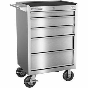 CHAMPION FMPRO STAINLESS STEEL 27"WX20"DX42-1/2"H 5 DRAWER ROLLER CABINET by Independent Design Inc