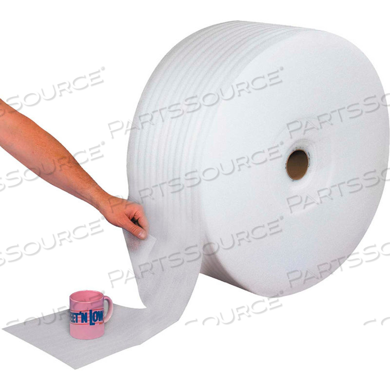 PERFORATED AIR FOAM ROLLS 18"W X 550'L, 1/8" THICKNESS, WHITE, 12" PERFORATION, 4 ROLLS by The Packaging Wholesalers PERFORATED AIR FOAM ROLLS 18"W X 550'L, 1/8" THICKNESS, WHITE, 12" PERFORATION, 4 ROLLS by The Packaging Wholesalers