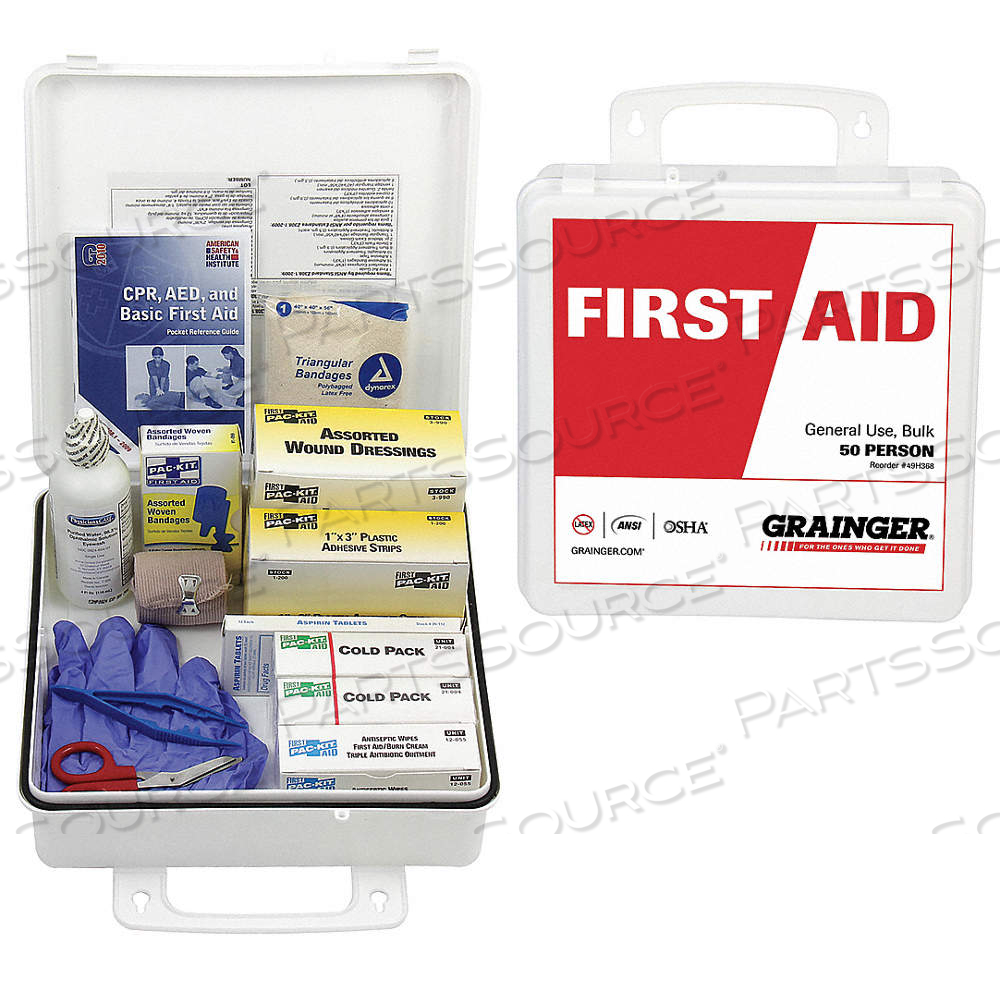 FIRST AID KIT AND HOUSING, 195 COMPONENTS, ANSI/ISEA Z308.1-2009, TYPE III by Approved Vendor FIRST AID KIT AND HOUSING, 195 COMPONENTS, ANSI/ISEA Z308.1-2009, TYPE III by Approved Vendor