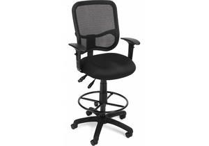 TASK CHAIR BLACK ADJ ARMS BACK 17-3/4 H by OFM Inc