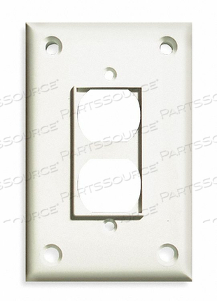 SECURITY DUPLEX WALL PLATE 1 GANG WHITE by Cortech