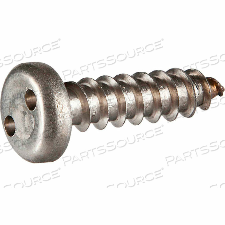 #4 X 3/4" TAMPER-PROOF SECURITY SPANNER SHEET METAL SCREW - PAN HEAD - 18-8 STAINLESS STEEL - 100 PK by Tamperproof Screw Company, Inc.