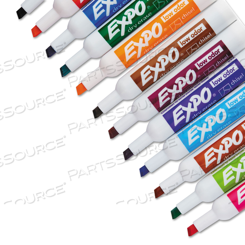 DRY ERASE MARKER SET CHISEL PK12 by Expo