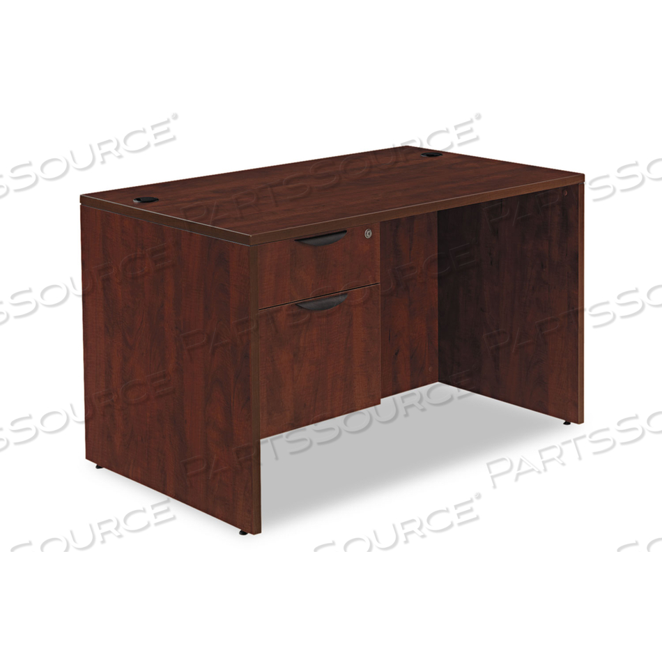 ALERA VALENCIA SERIES STRAIGHT FRONT DESK SHELL, 47.25" X 29.5" X 29.63", MAHOGANY by Alera