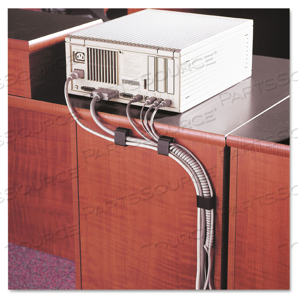 SELF-ADHESIVE WIRE CLIPS, BLACK by Cord Away SELF-ADHESIVE WIRE CLIPS, BLACK by Cord Away