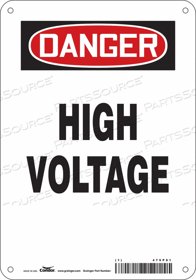 SAFETY SIGN 7 WX10 H 0.060 THICKNESS 