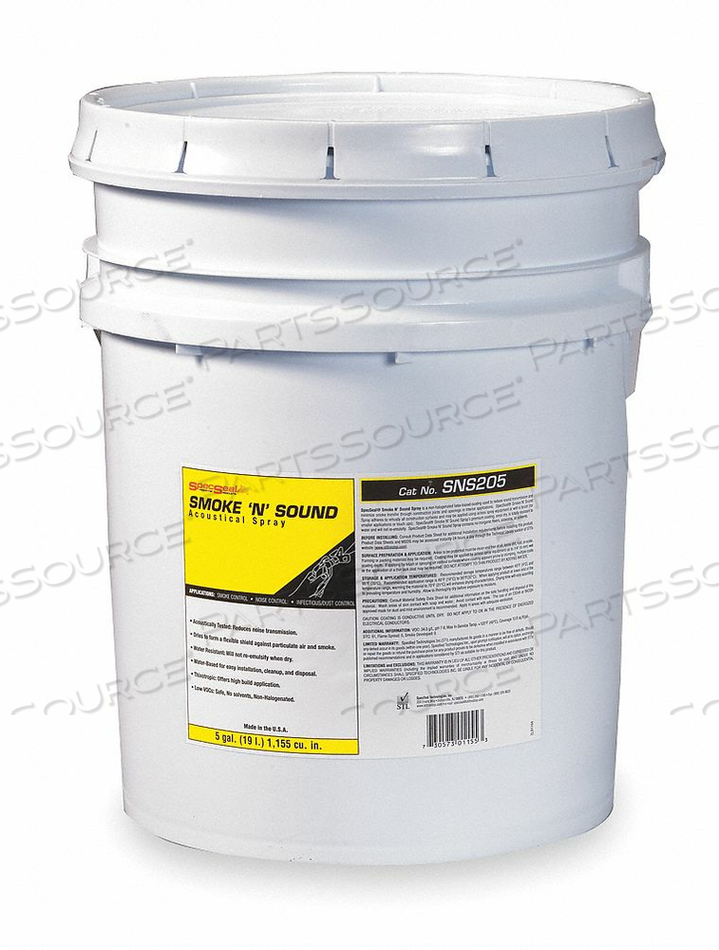 SMOKE AND ACOUSTICAL SPRAY 5 GAL. WHITE by STI