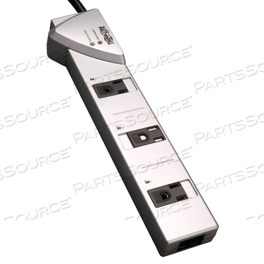 SURGE PROTECTOR STRIP 120V 7 OUTLET RJ11 7FT CORD 1080 JOULE 