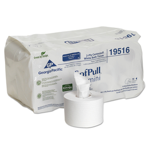 SOFPULL MINI CENTERPULL BATH TISSUE, SEPTIC SAFE, 2-PLY, WHITE, 500 SHEETS/ROLL, 16 ROLLS/CARTON by Georgia-Pacific SOFPULL MINI CENTERPULL BATH TISSUE, SEPTIC SAFE, 2-PLY, WHITE, 500 SHEETS/ROLL, 16 ROLLS/CARTON by Georgia-Pacific
