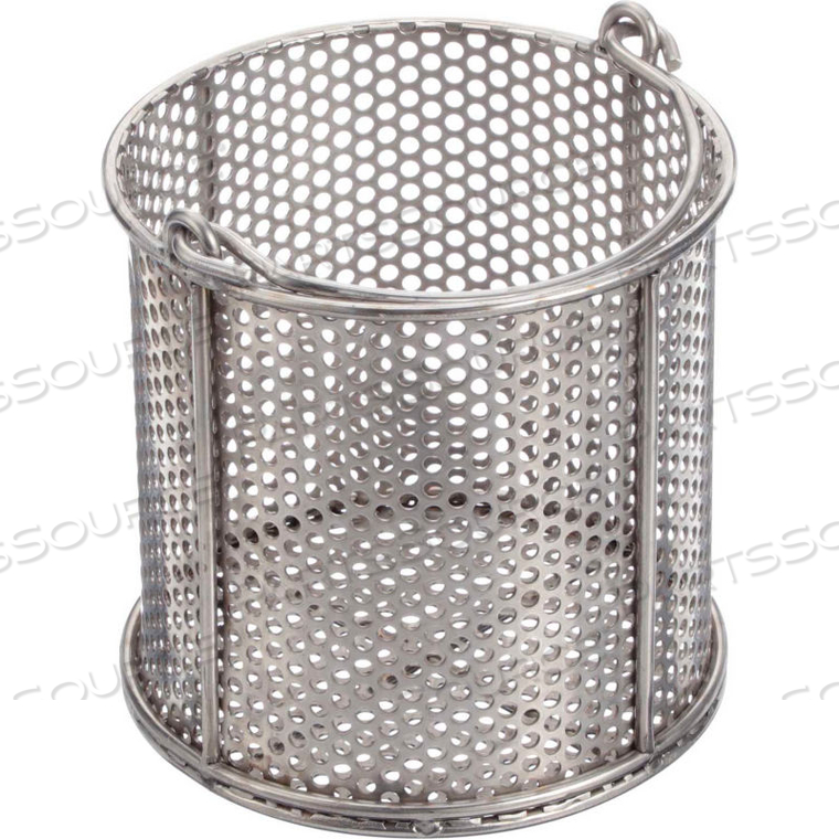 PERFORATED ROUND BASKET 8-5/8"DIA X 8-1/4"H STAINLESS STEEL - PRICE EACH FOR QTY 1-4 by Marlin Steel Wire Products Inc