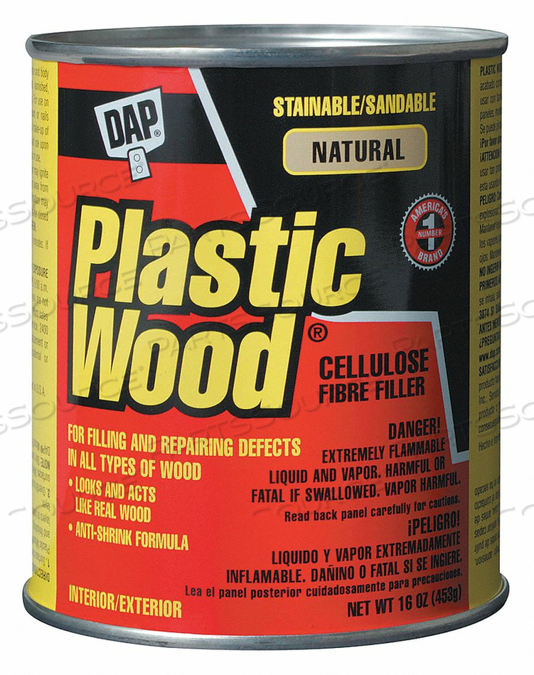 SOLVENT WOOD FILLER 16 OZ. NATURAL CAN by DAP Products Inc.