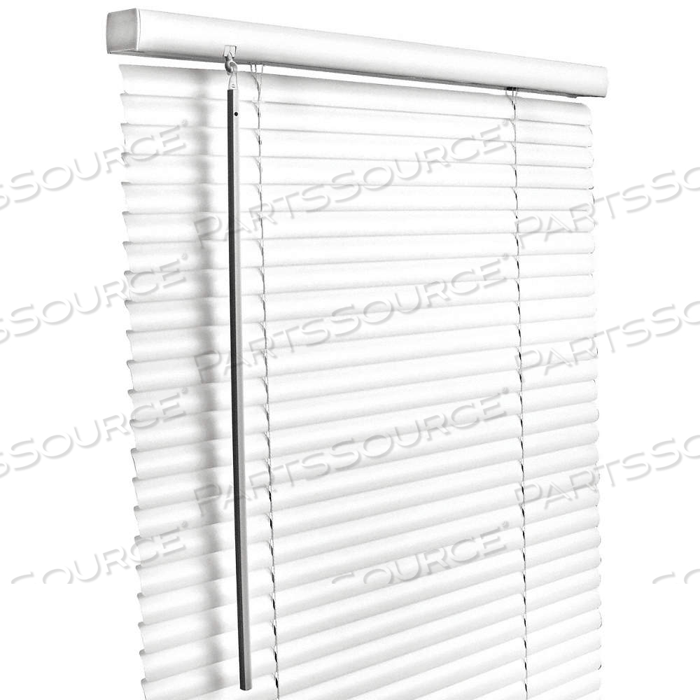 WINDOW BLINDS, WHITE, 24 IN WD, 72 IN HT, 1 IN DP, VINYL, LEFT, CORDLESS MANUAL by Approved Vendor