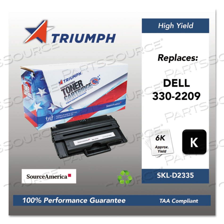 751000NSH1086 REMANUFACTURED 330-2209 HIGH-YIELD TONER, 6,000 PAGE-YIELD, BLACK by Triumph