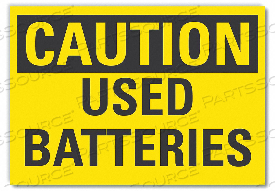 CAUTION SIGN SELF-ADHESIVE VINYL 7 IN H by Lyle Signs Inc.