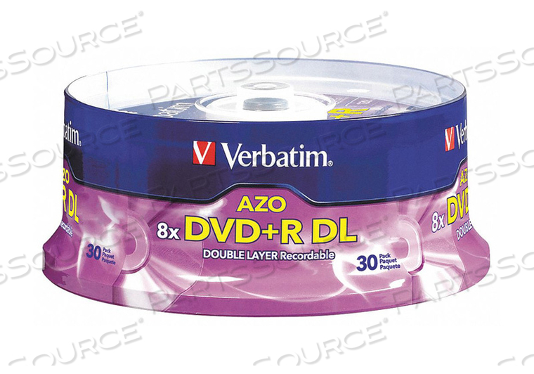 DVD+R DUAL LAYER DISC 8.50GB SILVER PK30 by Verbatim