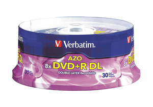 DVD+R DUAL LAYER DISC 8.50GB SILVER PK30 by Verbatim