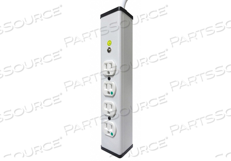 OUTLET STRIP 4 OUTLET 15A 13-1/4 L WHT by Wiremold