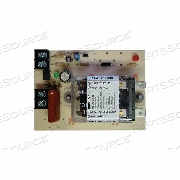 DRY CONTACT INPUT RELAY, PANEL 4" X 2.875", 208-277VAC, 30A, DPDT by RIB