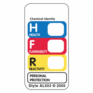 HAZCOM LABEL 1 H 2 W PK500 by Labelmaster