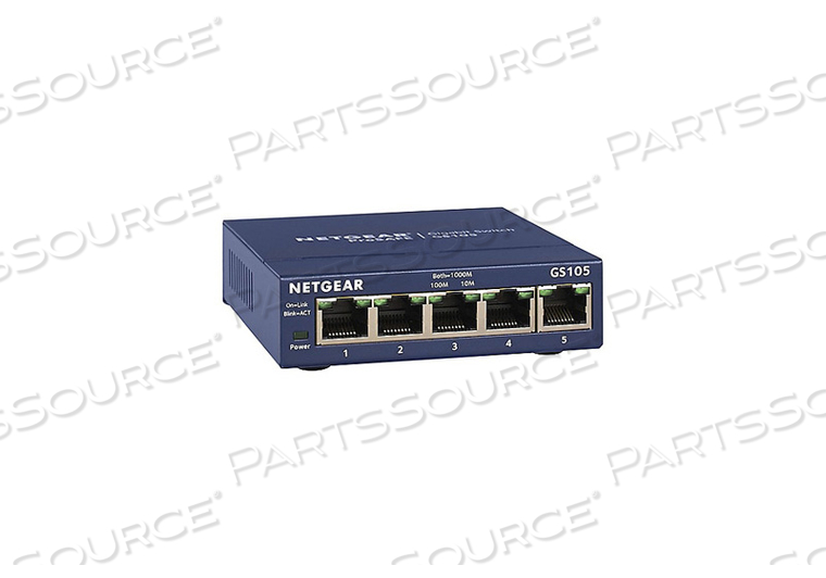 ETHERNET UNMANAGED SWITCH, 5 X 1000 BASE-T RJ-45, MEETS IEEE, 6.2 IN X 1 IN X 4.1 IN, 1.1 LB by Extron Electronics